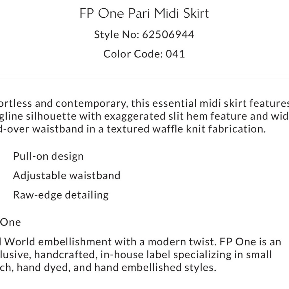 Free People One Pari Midi Skirt in Aquamarine size Medium NWT - Picture 7 of 14